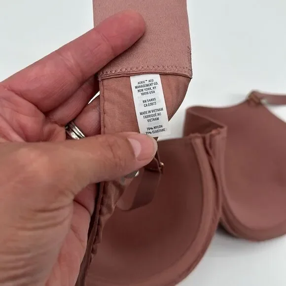 Aerie Bra Womens 36D Balconette Rose Pink Underwire - Picture 12 of 12